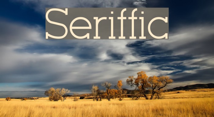 Seriffic Font examples