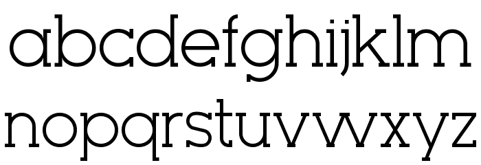 Seriffic Font LOWERCASE
