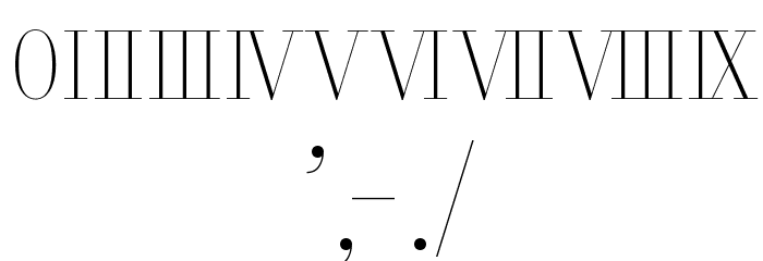 Serifiqo 4F Free Capitals Font OTHER CHARS