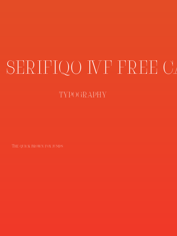 Serifiqo 4F Free Capitals Poster