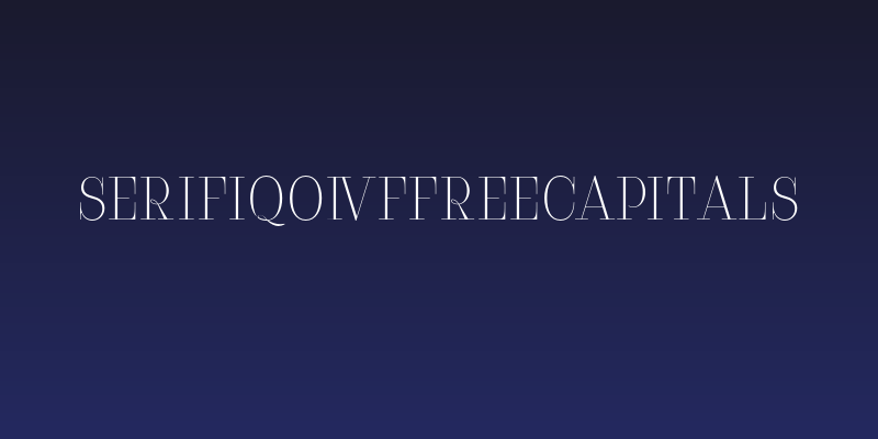 Serifiqo4FFreeCapitals Social Header