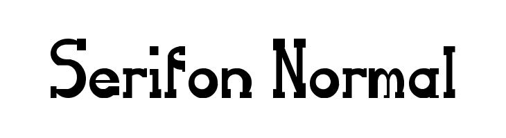 Serifon Normal  नि: शुल्क फ़ॉन्ट्स डाउनलोड