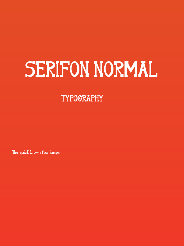 Serifon Normal Poster