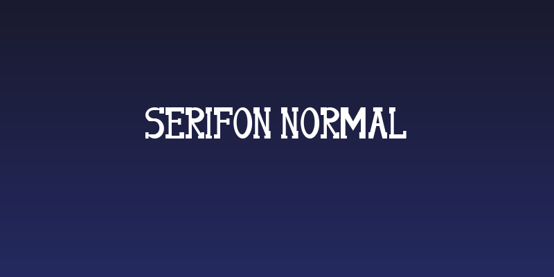 Serifon Normal Social Header
