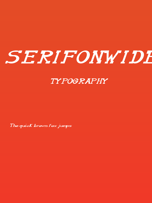 Serifonwide Italic Poster