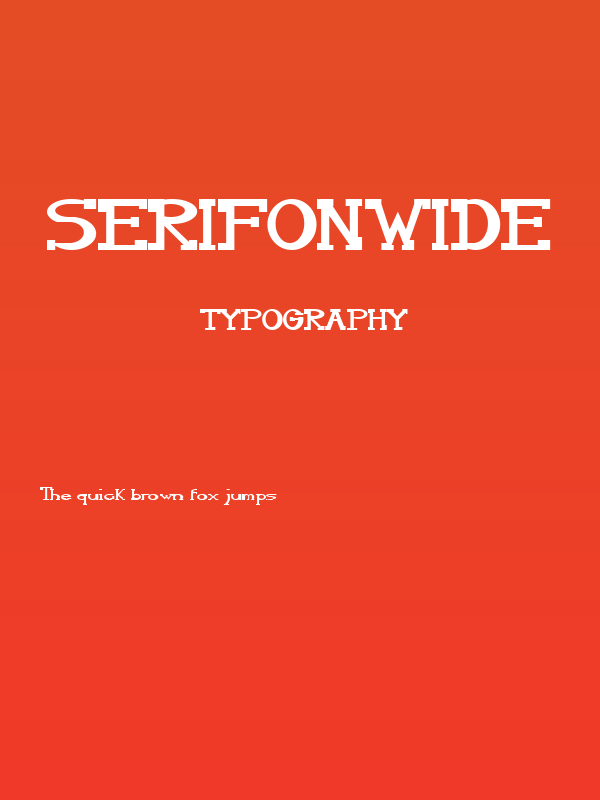Serifonwide Poster