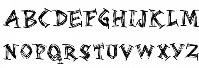 Serifsketchia Fonte MAIÚSCULAS