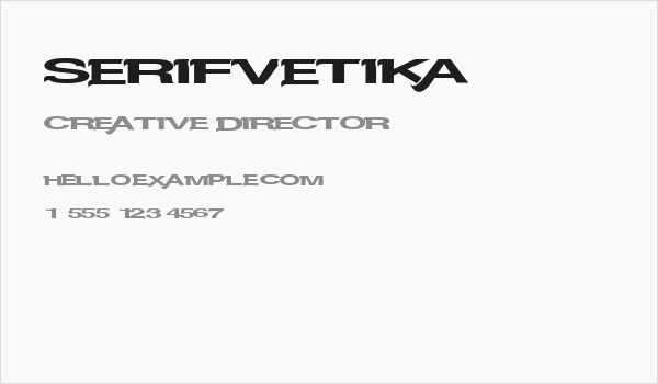 Serifvetika Business Card