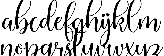 Serinah Font LOWERCASE