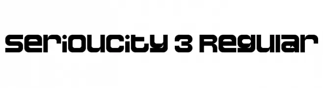 Serioucity 3 Regular  Free Fonts Download