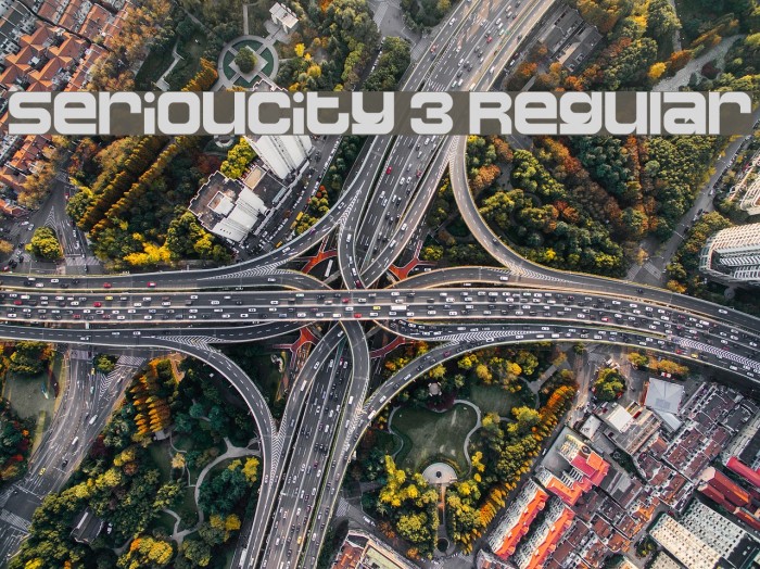 Serioucity 3 Regular Font examples