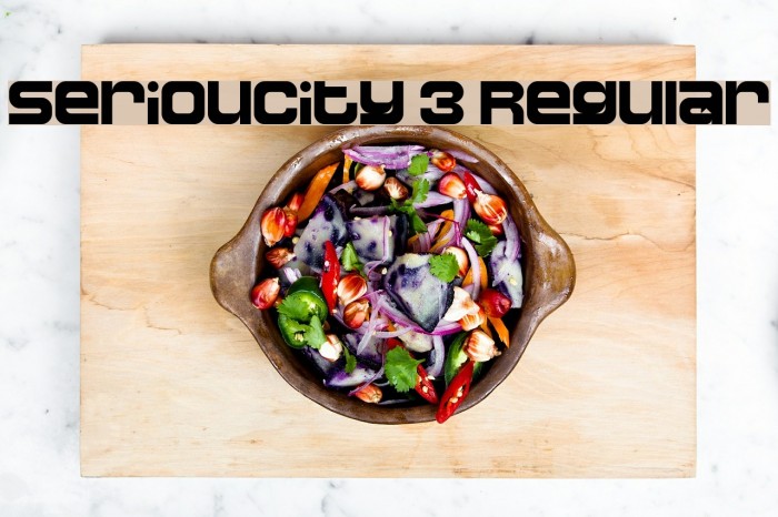 Serioucity 3 Regular Font examples
