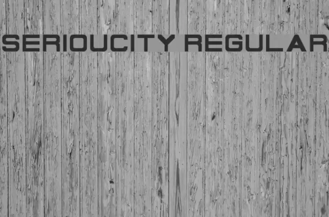 Serioucity Regular Font examples