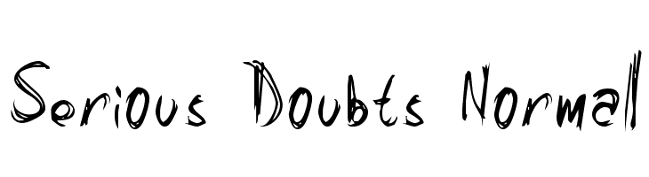 Serious Doubts Normal Font