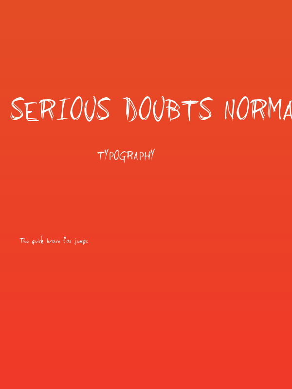 Serious Doubts Normal Poster