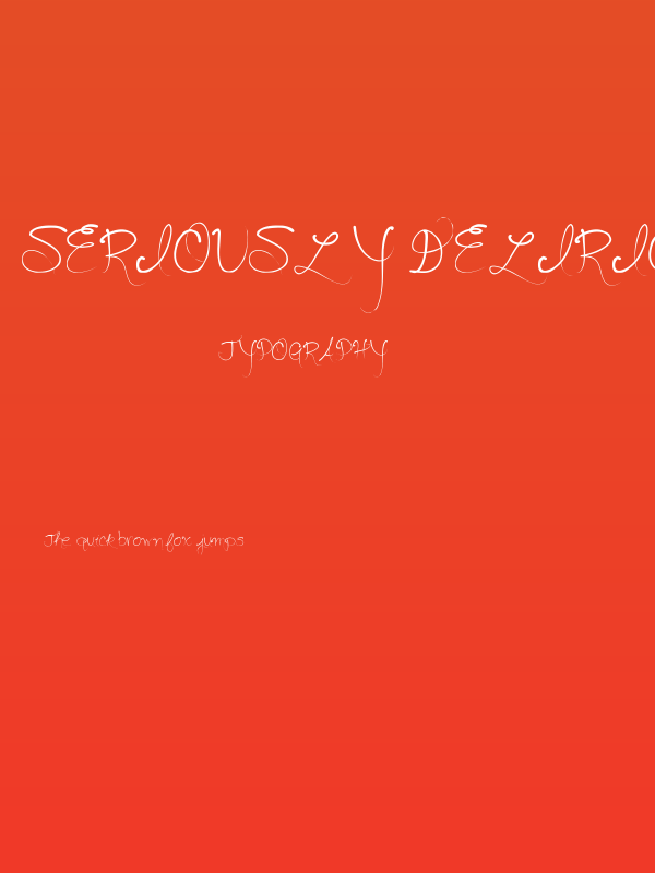 Seriously Delirious Poster