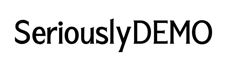SeriouslyDEMO  Frei Schriftart Herunterladen