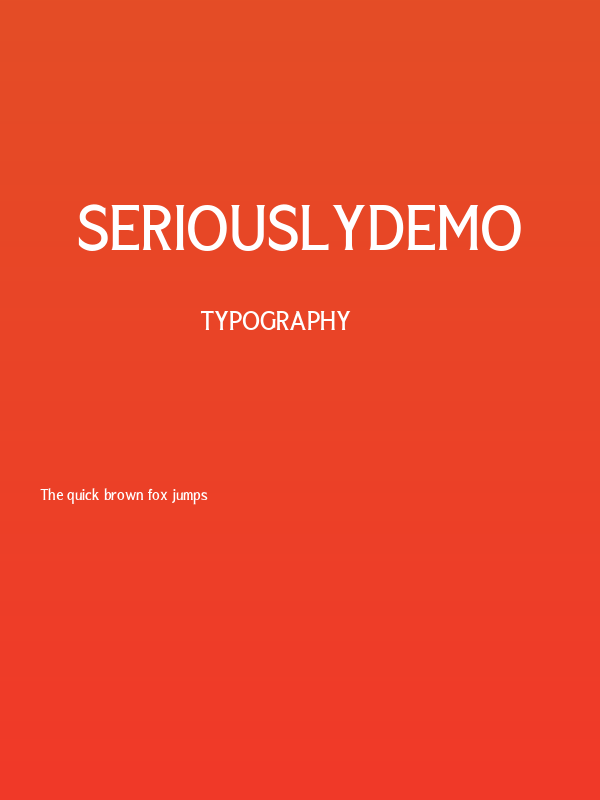 SeriouslyDEMO Poster