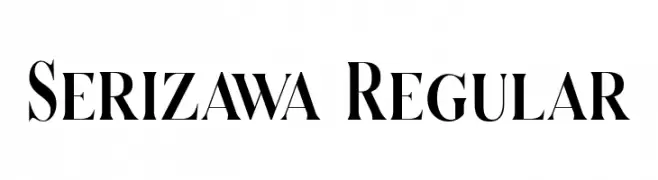 Serizawa Regular  Frei Schriftart Herunterladen