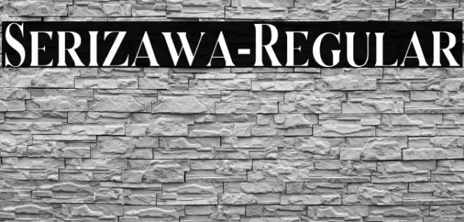 Serizawa-Regular Font examples