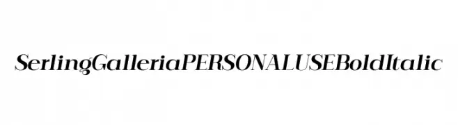 Serling Galleria PERSONAL USE Bold Italic  Frei Schriftart Herunterladen