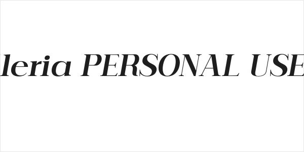 Serling Galleria PERSONAL USE Bold Italic Logo