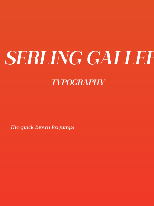 Serling Galleria PERSONAL USE Bold Italic Poster