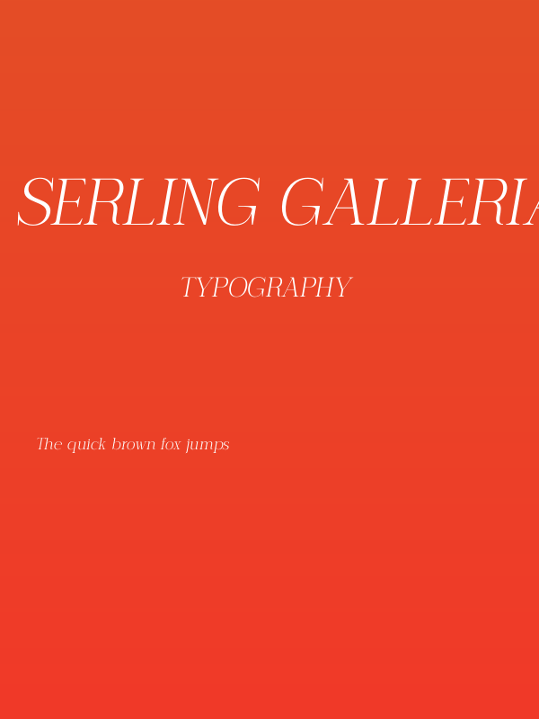 Serling Galleria PERSONAL USE Light Italic Poster