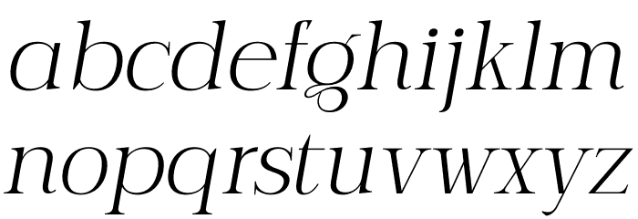 Serling Galleria PERSONAL USE Light Italic Font LOWERCASE