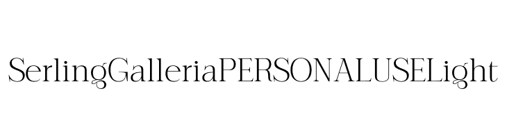 Serling Galleria PERSONAL USE Light  Descarca Fonturi Gratis