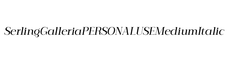 Serling Galleria PERSONAL USE Medium Italic  Frei Schriftart Herunterladen