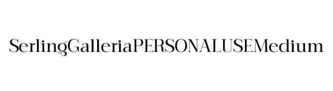 Serling Galleria PERSONAL USE Medium  Frei Schriftart Herunterladen