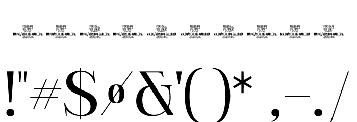 Serling Galleria PERSONAL USE Medium Font OTHER CHARS