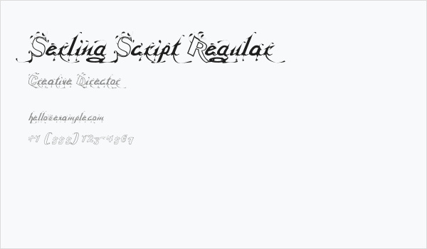 Serling Script Regular Business Card