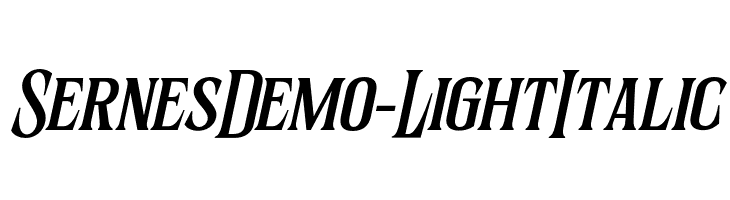 SernesDemo-LightItalic  les polices de caractères gratuit tlcharger
