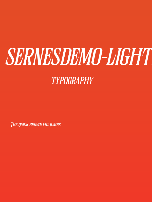 SernesDemo-LightItalic Poster