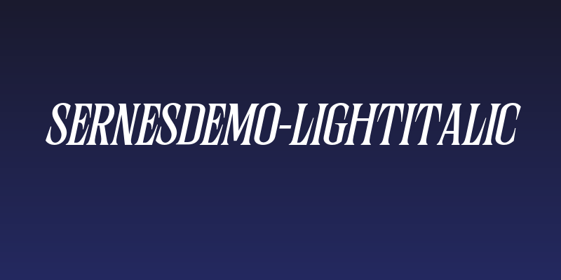SernesDemo-LightItalic Social Header