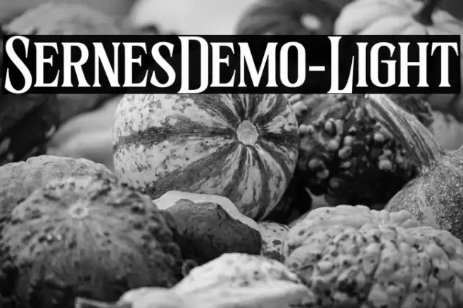 SernesDemo-Light Font examples