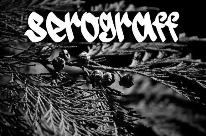 Serograff Font examples