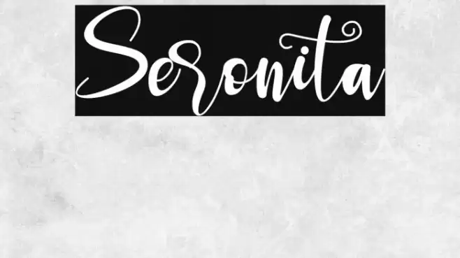 Seronita Font examples