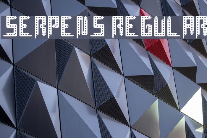 Serpens Regular Font examples
