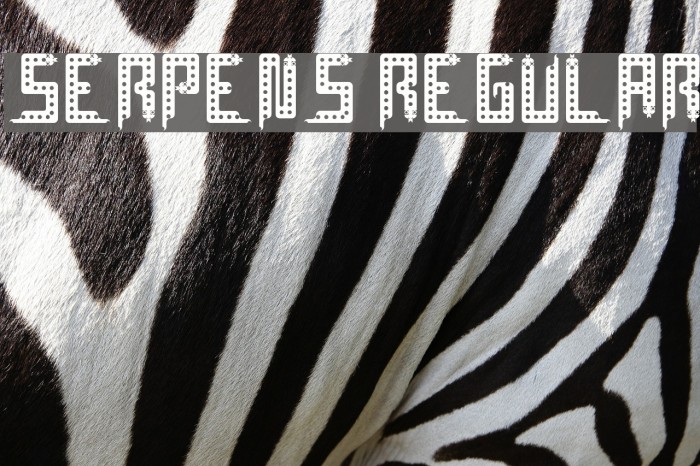 Serpens Regular Font examples