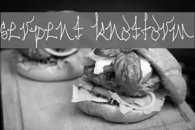 Serpent Knotform Font examples