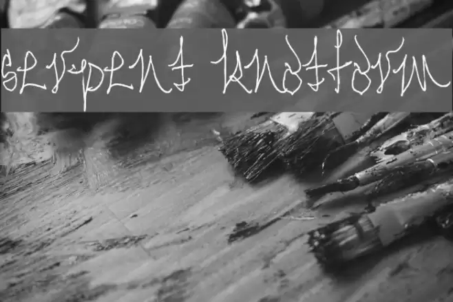 Serpent Knotform Font examples