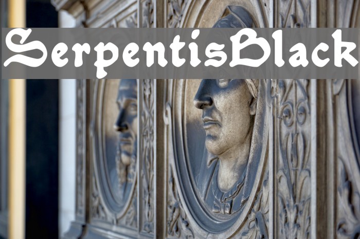 SerpentisBlack Font examples