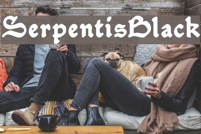 SerpentisBlack Font examples