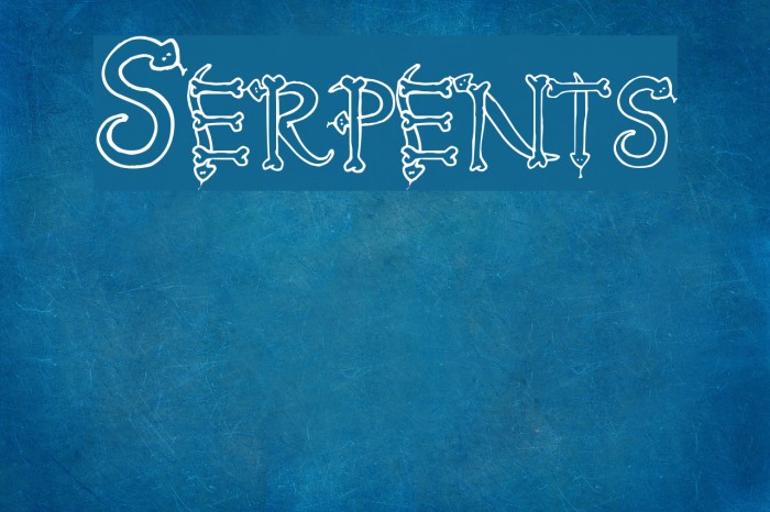 Serpents Font examples