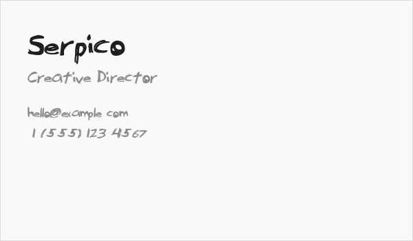 Serpico Business Card