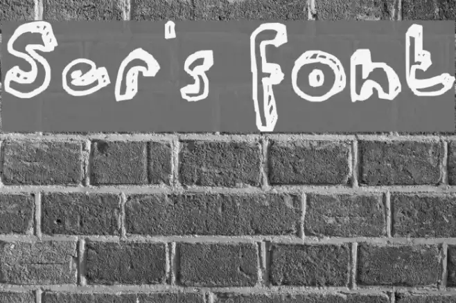 Ser's font Font examples