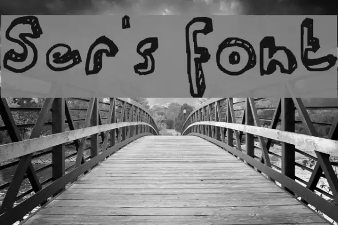 Ser's font Font examples